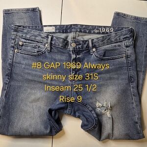 GAP 1969 Women's Distressed Blue Skinny Jeans